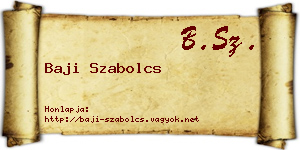 Baji Szabolcs névjegykártya